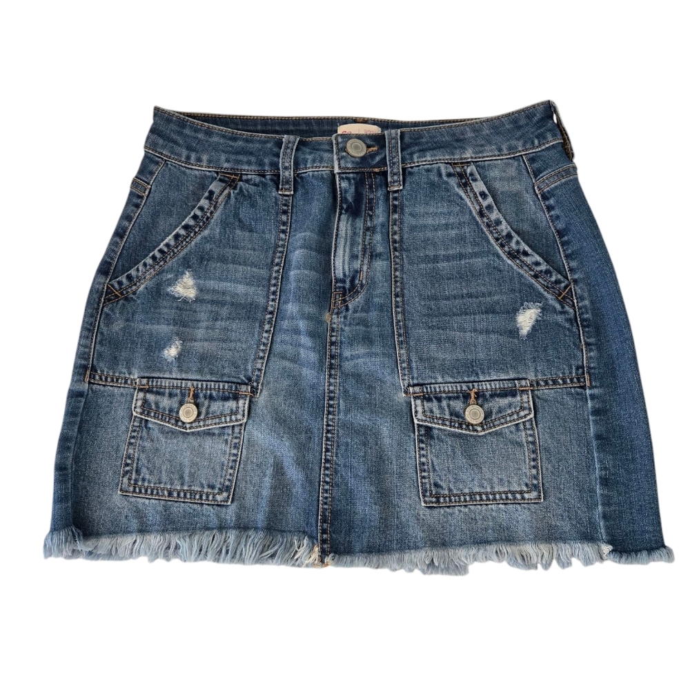 So. Denim Utility Mini Skirt Sze 9
